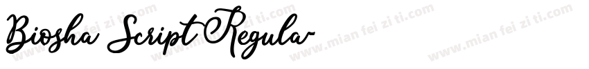 Biosha Script Regula字体转换